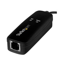 StarTech.com USB 2.0 팩스 모뎀 56K 외장 하드웨어 다이얼 업 V.92 모뎀동글어댑터 젠더 컴퓨터노트북 전화 잭 데이터 네트워크 팩스음성CMRPOS (USB56K
