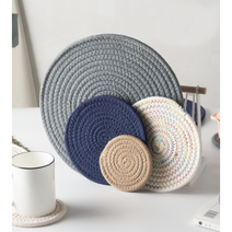 플랫28 프리미엄 코튼 컵 냄비 받침 에어프라이어깔개 매트 밥통 전기밥솥 받침대, 네이비