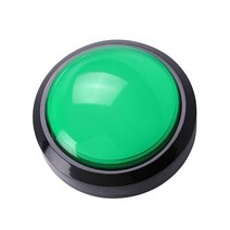 옛날게임기 옛날오락기 전자오락기 가정용오락기 콘솔 1 유닛 100mm 빅 라운드 푸시 버튼 LED 조명 마이크로 스위치 아케이드 버튼기용 돔, [04] Green