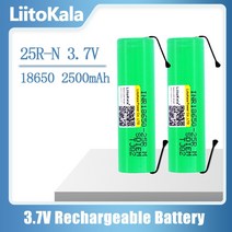 배터리 18650 2500mah 충전식 inr18650 25r m 20a 방전 리튬 이온 15a 셀 + diy 니켈, 20개