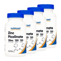 아연 피콜리네이트 30mg 120캡슐 4병, 단품