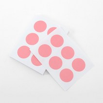 30mm 설문조사 칭찬 핑크 원형 스티커 재고관리 분류작업 회의자료 서류정리 인덱스 사무용품 창고 견출지