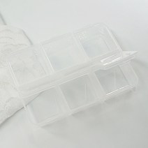 [1개]샤론델 6칸 케이스비즈구슬 귀걸이 악세사리 키링 만들기 부자재 보관 수납 정리함