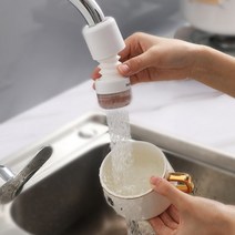 [바보사랑] 미니마니 수도꼭지 세면대 정수 녹물 필터, 색상:화이트