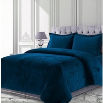 Dream Cozy 벨벳 터키석 블루 이불 세트 완벽한 오버사이즈 킹 사이즈 5피스 (이불 + 베개 커버 4개) 크링클 크러시드 400 GSM 러쉬 셰르파 퀼트 401131, Turquoise Blue_Perfect Oversiz