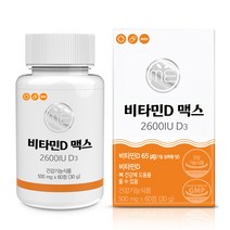 미완성프로젝트 비타민D 맥스 2600IU D3 임산부 청소년 비타민D 500mg x 60정, 6박스