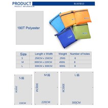 면타프 대형 캔버스 타프 3F UL 기어 접이식 캠핑 텐트 매트 초경량 발자국 210T 방수 피크닉 비치 야외 방수포, [01] 1.5x2.5m, [04] Green