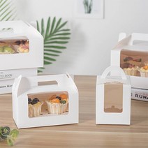 레드캣 1구 2구 머핀상자 컵케이크 투명창 포장 박스 상자, 2구 화이트