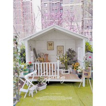 야외 작은 집 조립식 원두막 농막 아지트 통나무 하우스, 길이 1800x폭 1300x높이 2200