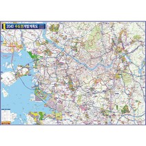 정맵 2040 수도권 개발계획도 수도권개발지도 수도권지도 경기도지도 코팅형 (소-중-대 선택가능), 대형210x150cm코팅형