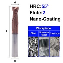 MZG HRC 45 55 65 2 에지 4 플루트 스퀘어 밀링 커터 티타늄 가공 CNC 경질 합금 카바이드 공구 텅스텐 스, 02 4F45C_29 10X10X150L