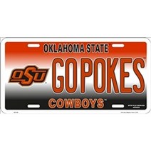 NCAA 오클라호마 주립 대학교 GOPOKE 카우보이 자동차 번호판 참신한 표지판 577694, 1개