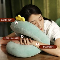수험생 안정감있는 낮잠쿠션 엎드리는베개 등받이쿠션, 그레이
