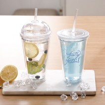 국내생산 주문 제작 아이스 텀블러 500ml DD-09905 플라스틱 콜드컵 리유저블 돔 투명 빨대 플랫, 쿠팡 돔
