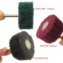 6mm 생크 플랩 샌딩 휠 25x50mm 나일론 섬유 연마 버프 240 400 800 1-10 개, 01 Green 240Grit_03 3pcs