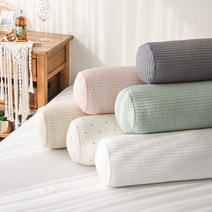 순면 원형 롱쿠션 냉감 모달 인견 피그먼트 바디필로우 긴베개, 모달누빔 원형롱쿠션, 바닐라핑크 솜포함