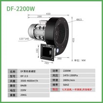 시로코팬 고열 저항 220vdf 원심 팬 다중 날개 팬 산업 송풍기 380v, df-2200w220v