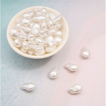 [루앤블리] 아크릴 진주 모조 구멍 진주 모양 진주 구슬 진주 공예 DIY