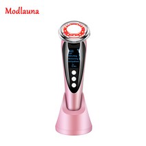 Modlauna 고주파 갈바닉 이온 페이셜 피부마사지기, 핑크색