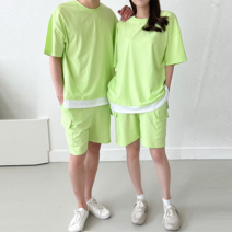 NewCare커플 세트 시밀러룩 캠프룩 반팔세트