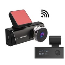와이파이 숨겨진 대시 캠 FHD 1080P 미니 자동차 카메라 휴대 전화 연결 비디오 레코더 블랙 박스 안드로이드 및 IOS, 01 Black, With 64GB TF card