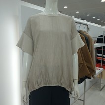 [막스카라] 밑단 스트링 라운드블라우스12QWB342/E1-1