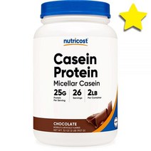 Nutricost 카세인 단백질 프로틴 Protein 파우더 가루 분말 2lb 바닐라, Chocolate, 2 Pound (Pack of 1) 강철체력