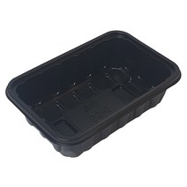 PP용기 1kg 색상별 묶음 100개 정육포장용기 배달 일회용용기 갈비트레이, 검정색