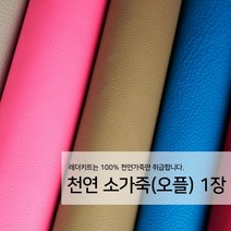[레더키트]천연 가죽공예 원단 공방재료 리폼DIY원단 천연 오플무늬 가죽 1장, 어두운계열