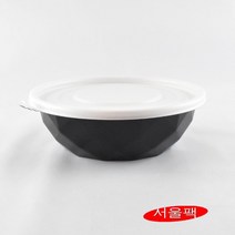 GP195파이 투톤 중 일회용면용기 100개세트, GP-195투톤 중＋평뚜껑