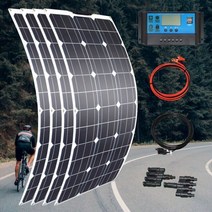 유연한 태양 전지 패널 컨트롤러 RV 보트 자동차 가정 캠핑용 12V 24V 배터리 충전기 100W 200W 300W 400W 18V 695467, 400W KIT 695467