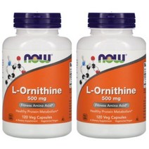 나우푸드 엘오르니틴 500mg 120정 x 2병세트, 2개