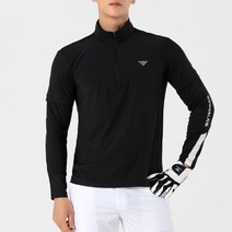 남성 일체형 기모 반지퍼 골프 티셔츠 필드룩 골프티 긴팔골프티 골프복장