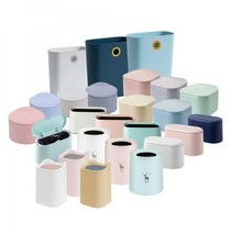 미니 심플 인테리어 사무실 다용도 쓰레기통 휴지통, 05.슬림 원터치 휴지통_민트