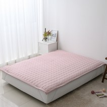 다가치 워싱 누빔침대패드 사계절침대패드 고정밴드 SS/Q/K, 인디핑크