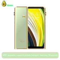 휴대용 스마트 ai 안드로이드 와이파이 mp3 플레이어 스포츠 블루투스 mp3 얇은 비디오 다운로드 앱 풀 터치 스크린 미디어 mp4 음악 플레이어, 초록, 16 기가 바이트