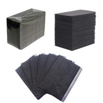 시트 미용 125Pcs 블랙 문신 청소 물티슈 일회용 치과 피어싱 앞치마 방수 종이 액세서리, [01] 125pcs, 한개옵션1, 01 125pcs