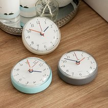 국산 흡착 생활 방수 무소음 화장실 펜트리 시계 욕실 원형 주방 습온도계 이케아, 03_디지털 블루