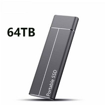 샤오미 고속 C 타입 외장 솔리드 스테이트 드라이브 USB 3.1 모바일 저장 장치 하드 노트북용 16TB 4TB 2TB 1TB, [27] 64TB Black