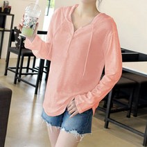 밍키비 Minky Bee 100092C 여성용 단추 후드티셔츠