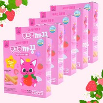 핑크퐁까꿍 7개입 x5박스 딸기맛 쌀과자 국내산 곡물크리스피롤 아기과자 유아간식 어린이과자, 7개입x10박스