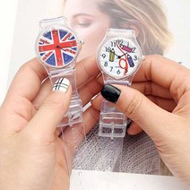 투명밴드 큐트와치 손목 초침 시계 유치원 초등학생 크리스마스 단체 선물