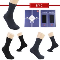 BYC정품고급면베이직남성장목양말세트2매