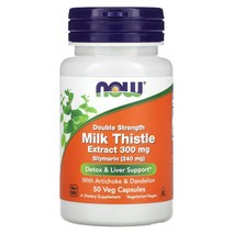 나우푸드 실리마린 더블 스트렝스 300mg 50캡슐 밀크씨슬 아티초크, 1개, 50정