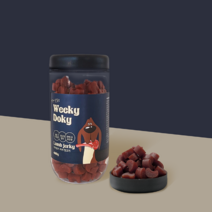 신제품-위키도키 져키 400g (양 오리 소 연어) 칭찬용 훈련용 야외용으로 기호성 좋은간식, 연어