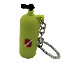 스킨스쿠버 산소통 스노클링 스쿠버 다이빙 5 색 미니 에어 탱크 실린더 병 키 체인 링 다이버 선물, Yellow