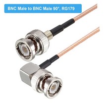 RG179 케이블 75 Ohm BNC 남성 직각 플러그 커넥터 어댑터 비디오 카메라 SDI 캠코더 HD-SDI/3G-SDI/4K/8K, 02 BNC M to BNC M90_20 10M