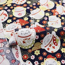 천원단 유명한원단 자투리원단 일본 행운의 고양이 코튼 원단 패치 워크 아기 퀼트 침구 바느질 의류 공예, 04 A