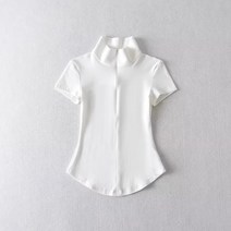 여성용 승마 티셔츠 반팔 피트니스 셔츠 상의 의류 장비 여름, [01] S 42-49kg, [09] as pictures, 1개