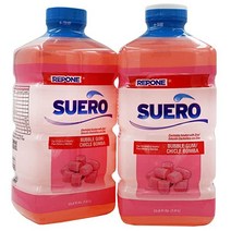 REPONE SUERO 아연 함유 전해질 용액 재수화 미네랄 및 영양소 복원 풍선껌 맛 33.8 Fl Oz 2병 2팩